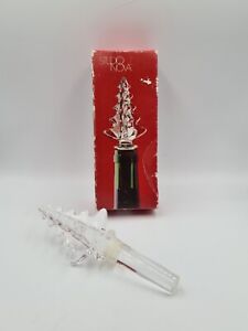 Vintage Studio Nova Glass Christmas Tree Wine Bottle Stopper Boxed Pre-Owned 