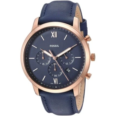 Relógio masculino Fossil Neutra cronógrafo quartzo mostrador azul FS5454 - Imagem 1 de 4