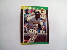 BARRY BONDS PITTSBURGH PIRATES 1989 #92 DONRUSS MLB BASEBALL