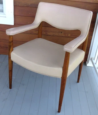 MCM оригинальный ореховый винил/кожа офисное кресло пустыни песок бежевый - Изображение 1 из 4