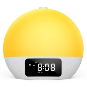 Wake-up Light, Sunrise/Sunset Alarm Clock, 9Min Snooze, Bedroom Night Lamp, 25 - Picture 1 of 5