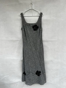🌟 LAURA ASHLEY grey 100% LINEN Dress Sheath Shift Long MIDI 18 XL - Bild 1 von 5