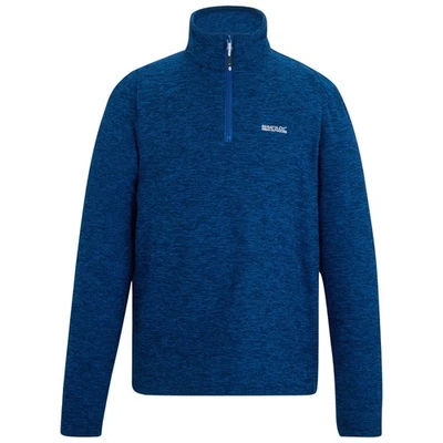 Regatta Mens Thompson Marl Half Zip Pullover Fleece Top - Snorkel Blue - Image 1 of 3