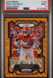 2023 Panini Prizm Isiah Pacheco Gold Wave Prizm /10 PSA 10 KC Chiefs #144 NFL - Bild 1 von 2