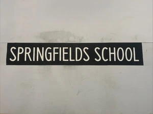SPRINGFIELDS SCHOOL - Portsmouth Bus Destination Blind 1990 36” Gift - Picture 1 of 12