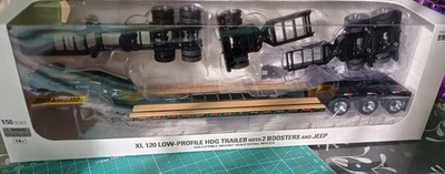 Diecast Masters Low Profile HDG TRAILER with 2 Booster and Jeep+ Tandem Truck - Immagine 1 di 4