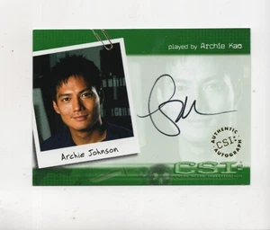 ARCHIE KAO CSI CRIME SCENE INVESTIGATION ARCHIE JOHNSON AUTOGRAPH STRICTLY INK - Picture 1 of 2