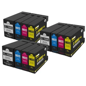 12 Printer Ink Cartridges XL (Set) for Canon MAXIFY MB2150, MB2350, MB2755 - Picture 1 of 6