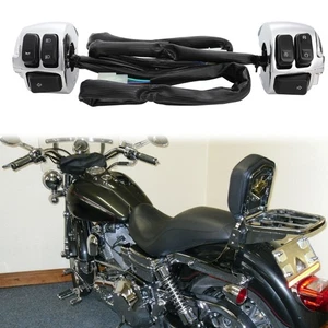 1'' Motorcycle Handlebar Control Switches For Harley Dyna Wide Glide Super Glide - Picture 1 of 13