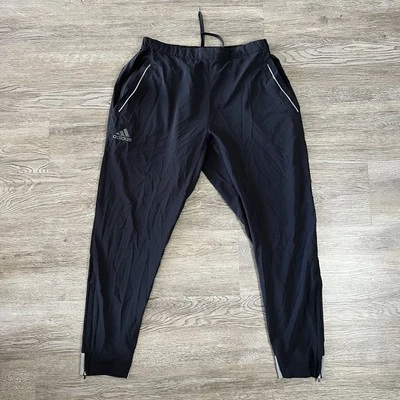Adidas Barricade Code Pants Large Mens Black Red Tapered Climalite - Image 1 of 4