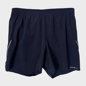 Pantalones Cortos de Correr Eddie Bauer Para Hombres Grandes Negros Forrados con Cordón - Imagen 1 de 9