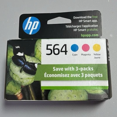 Cartuchos de tinta originales HP 564 cian magenta amarillo paquete de 3 combo 2026 Foto 1 de 4