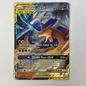 Reshiram & Charizard GX 20/214 Sun Moon-Unbroken Bonds Holo Full Art Tag Team - Bild 1 von 13