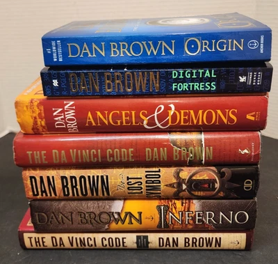DAN BROWN 7 BOOK LOT DAVINCI CODE, INFERNO, ANGELS & DEMONS, + 4 5 HC/DJ & 2 TPB - Image 1 of 4
