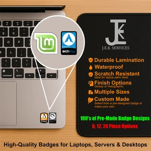 Linux Distro Case Badge Sticker – OEM & Custom Decals for PC, Laptops & Servers - Picture 1 of 11