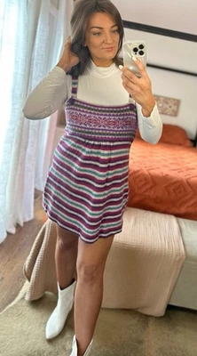 Moda International Size XL 100% Lambs Wool Nordic Babydoll Dress Sweater - Image 1 of 4