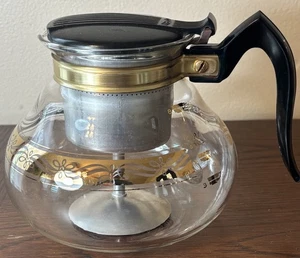 VTG MCM Glass Percolator Coffee Pot Flip Top Lid 8 Cup CORY DRL 3 - Picture 1 of 21
