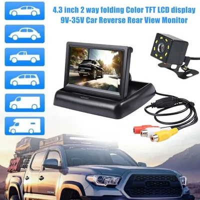 Car Monitor 4.3" LCD Screen Rear View Reverse Camera LCD Display Digital Color - Image 1 of 4