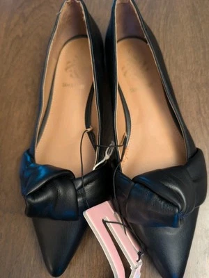 Sam & Libby Mujer Laurena Punta Anudada Ballet Pisos Negros Talla 7.5 ¡Nuevo! Foto 1 de 4