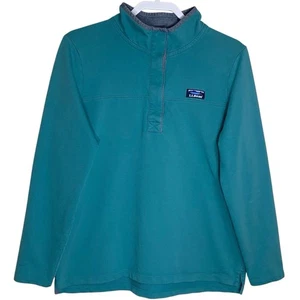LL Bean Rugby Henley Damen Large grün 1/4 Knopf Langarmshirt Pullover - Bild 1 von 14