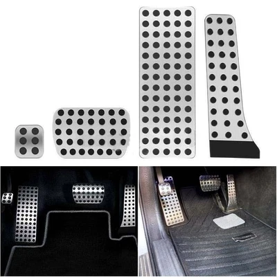 Cubierta de reposapiés de pedal de freno de gas 4 piezas para Mercedes-Benz C E S GLK SLK CLS SL Clase Foto 1 de 4