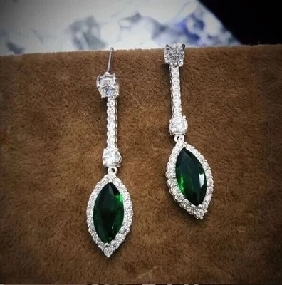 Lab-Created 3Ct Round Cut Diamond Huggie Hoop Earrings 14K Yellow Gold Plated - Image 1 of 3