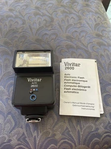 Vivitar 2600 Auto Electronic Flash With Owners Manual - Picture 1 of 5