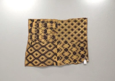 Tela hecha a mano de rafia tejida natural africana Cuban Congo Foto 1 de 2