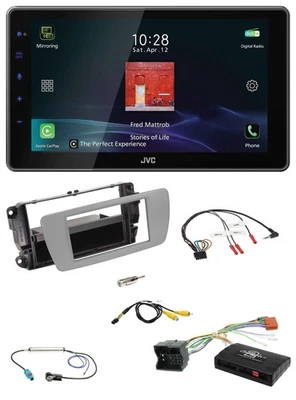 JVC DAB Lenkrad Bluetooth USB Autoradio für Seat Ibiza 2008-2015 dublingrau - Bild 1 von 4