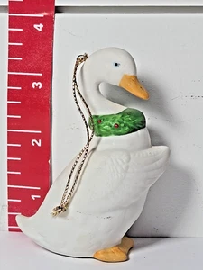 Vintage Homco Gans Ornament Weihnachten Feiertag Deko Porzellan Sammlerstück #5255 - Bild 1 von 3