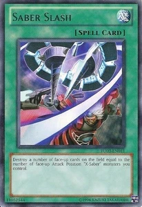 Yugioh: 1x Saber Slash - TU03-EN011 - Rare - Unlimited Edition - NM Turbo Pack 3 - Picture 1 of 1