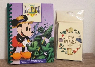 Disney's Gardening with MICKEY Book 1st Edition And Epcot Notecard Set Foto 1 de 4