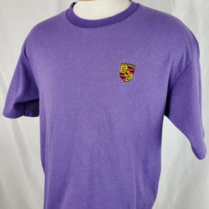 Vintage 90s Porsche Stuttgart Crest T-Shirt Herren XL Stickerei Einzelnaht USA - Bild 1 von 7