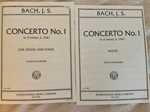 J S Bach Konzert Nr. 1 a-Moll, S. 1041 für Violine und Klavier Noten Neu - Bild 1 von 3
