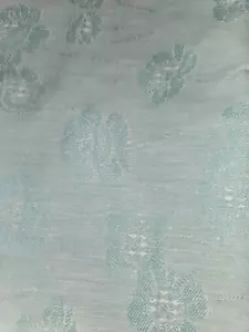 Tovaglia vintage 58" x 85" blu acqua chiaro design damascato misto cotone QUALITÀ - Foto 1 di 9