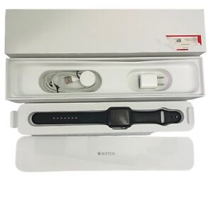 Apple Watch Series 2 42mm Alum Black Sport Band Smartwatch Box Charger