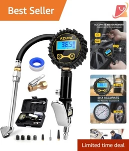 Digital Tire Inflator Alloy Steel 200 PSI Pressure Gauge for All Vehicles - Picture 1 of 10