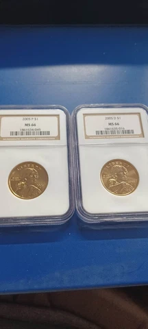 2005  SACAJAWEA NGC P- MS 66 D-MS 66 Cover