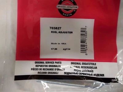 New OEM Simplicity 703827 Deck Adjuster Rod for many models MF2600 MF2700 MF2623 - Image 1 of 3