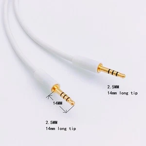 2.5mm male to 2.5 male 4 conductor 1meter 3ft with 14mm long tip - Picture 1 of 5