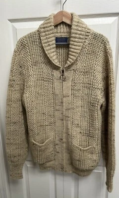 Vintage 1970s Pendleton SZ M 100% Wool Lebowski Zip Cardigan Sweater EXCELLENT - Image 1 of 4