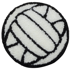Chenille Volleyball Applique Patch - Sports Ball, Athletic Badge 2.25" (Iron on)