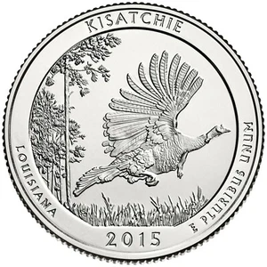 🇺🇸 US Quarter coin, American 25 cents, Kisatchie National Forest, 2015 - Picture 1 of 2
