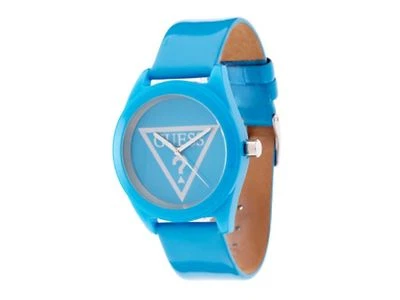 NEW Guess W65014L4 Women's Analog Watch Blue Classic Logo Gloss Leather Strap - Image 1 of 3