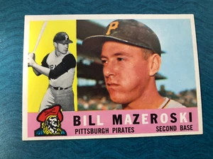 Tarjeta de béisbol 1960 Topps Bill Mazeroski #55 (casi nueva) - Imagen 1 de 2