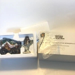 Dept 56 Dickens Village ~ Chelsea Market Mistletoe Monger & Cart ~ 58262 - Picture 1 of 3