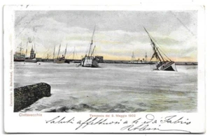 AK ROM, CIVITAVECCHIA - STURM VOM 9. MAI 1902 gereist 1902 - Bild 1 von 2