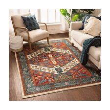 Well Woven Minda Red Traditional Medallion Area Rug (5'3" x 7'3") 5'3" x 7'3"