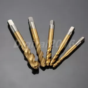 M3-M8 HSS Thread Screw Tap Deburr Tool Set Metric Spiral Hand Plug Tap Drill Bit - Picture 1 of 17