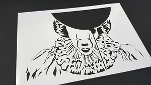 Spaventoso Film CLOWN con Palloncino Rosso Aerografo Quadro Stencil Evil It Capitolo - Foto 1 di 3